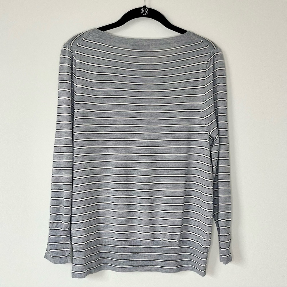 J.Crew Merino Wool Striped Crew Neck Sweater - Picture 2 of 6